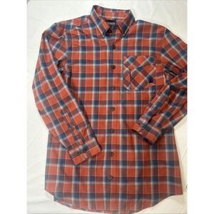 Alaskan Hardgear Button Down Shirt Men's Size Large Tall Red Plaid